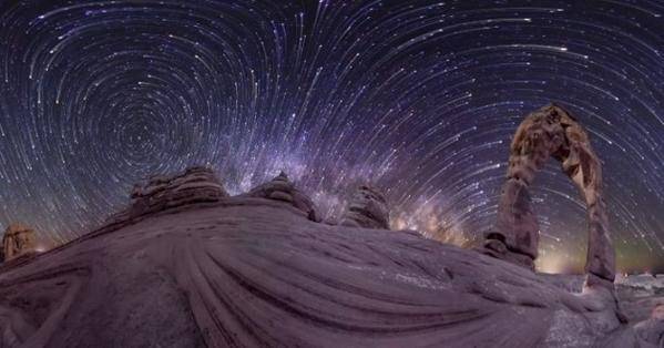 time-lapse nuit étoilée