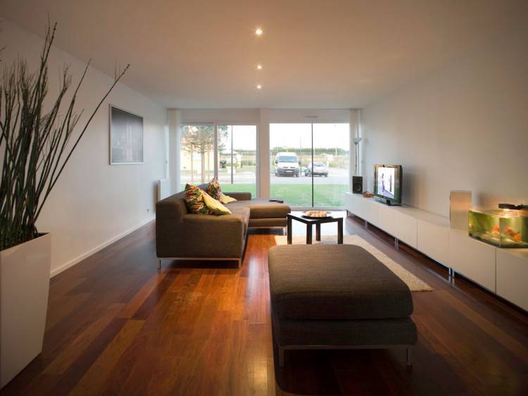 Eco-Friendly Crossbox House by CG Architectes Living Room