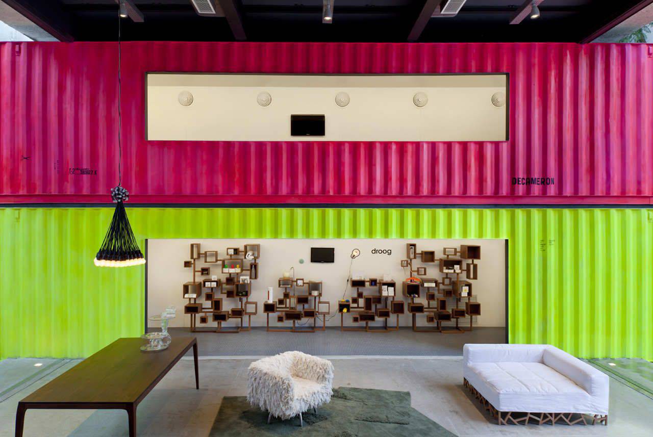 Painted Shipping Containers Decameron Marcio Kogan Interiors