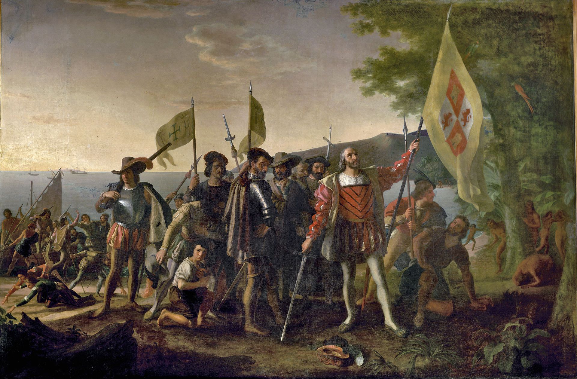 Célébrer le génocide - Conquête de Christophe Colomb d'Amérique - Le débarquement de Christophe Colomb